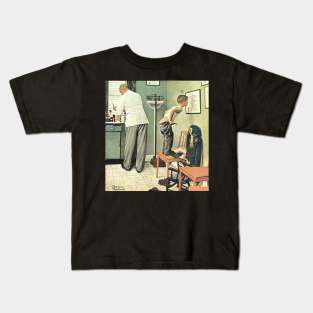 Before The Shot 1958 - Norman Rockwell Kids T-Shirt